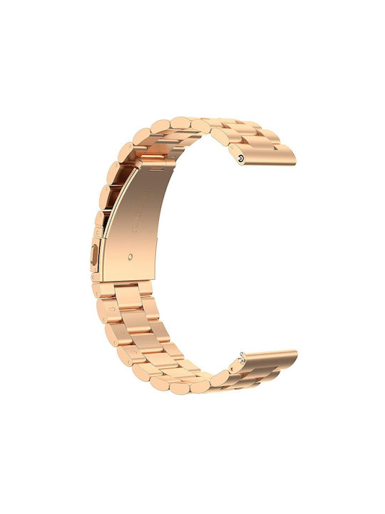 Λουράκι Ανοξείδωτο Ατσάλι Ροζ Χρυσό (Huawei Watch GT4/GT5 41mm / GT5 Pro 42mm)