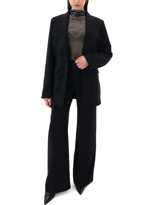 Zoya Femeiesc Tesatura Pantaloni Drept Black
