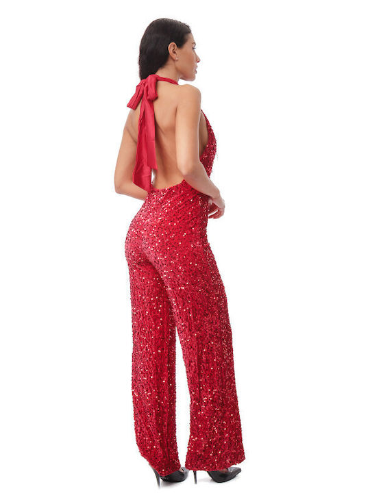 Damen Einteiler Anzug Red