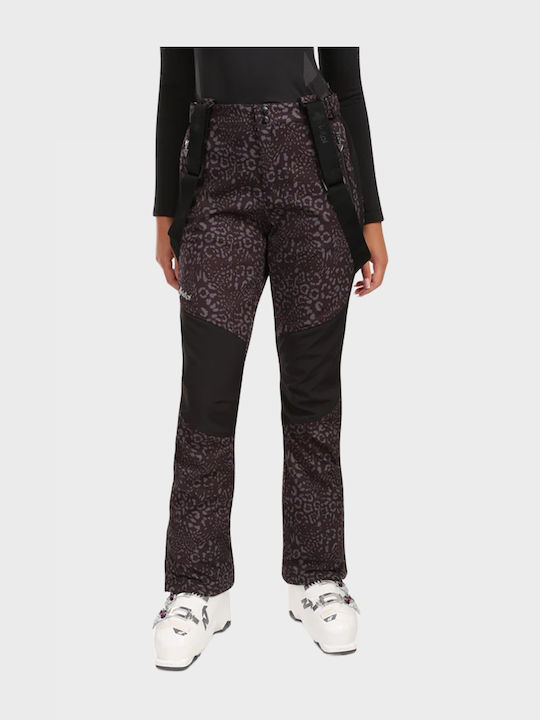 Kilpi ZL0407KI-BLK Pantaloni de schi și snowboard pentru femei Ski & Snowboard Coajă moale Negru
