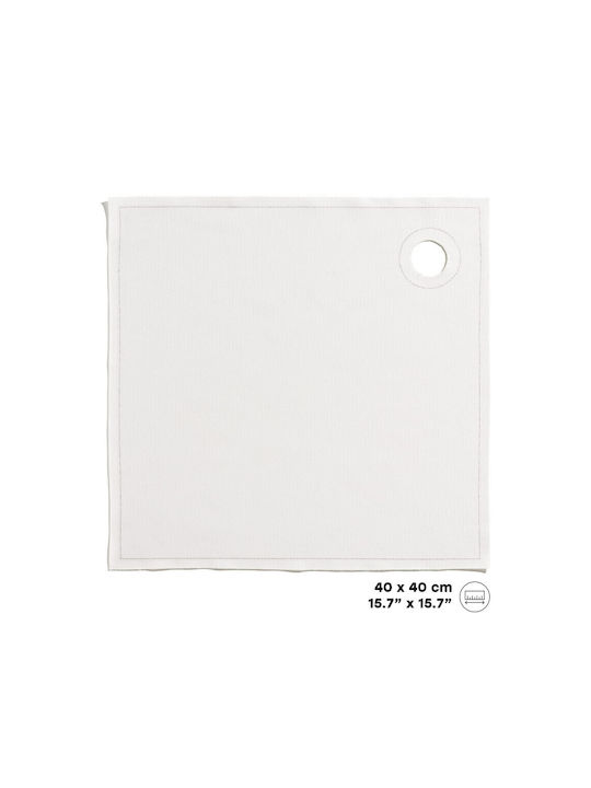 e-exoplismos Tea Towel in White Color 40x40cm 12pcs