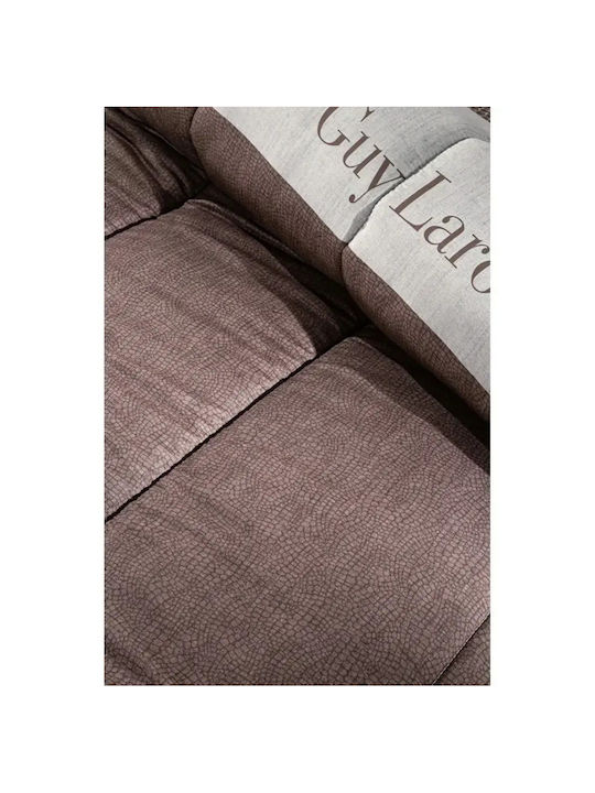 Guy Laroche Duvet Cover Cotton Queen 225x245 Safari Choco Suede