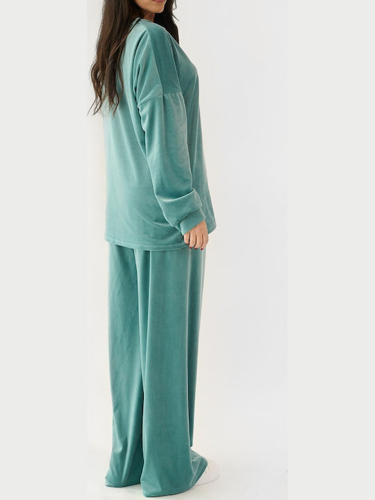 Sweatpants Set Velvet Pink