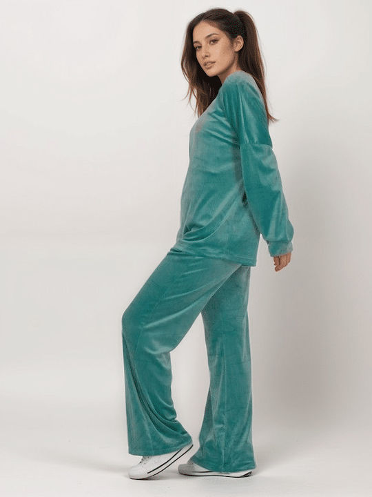 Sweatpants Set Velvet Pink