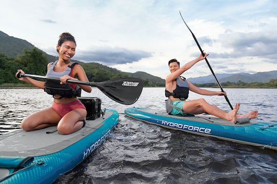 Bestway Hydro Force Aqua Drifter View Set Φουσκωτή Σανίδα SUP με Μήκος 3.35m Τιρκουάζ
