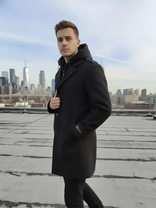 Herren Mantel Black