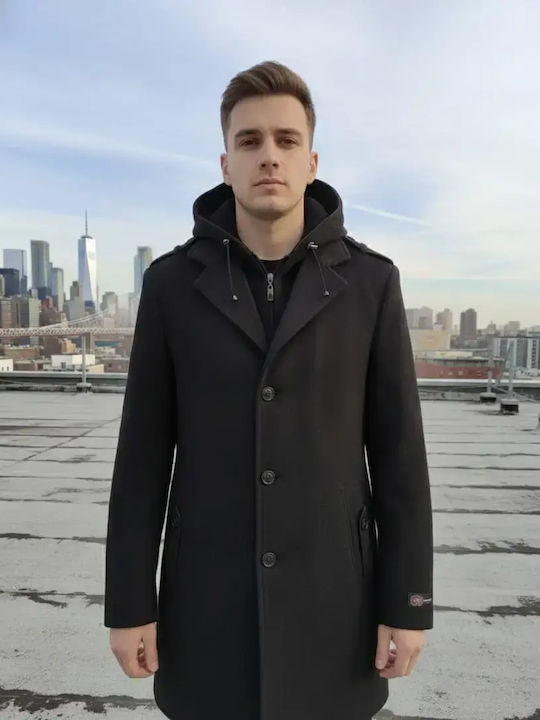 Herren Mantel Black