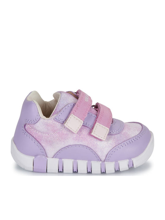 Kids Sneakers Anatomic with Hoop & Loop Closure Purple
