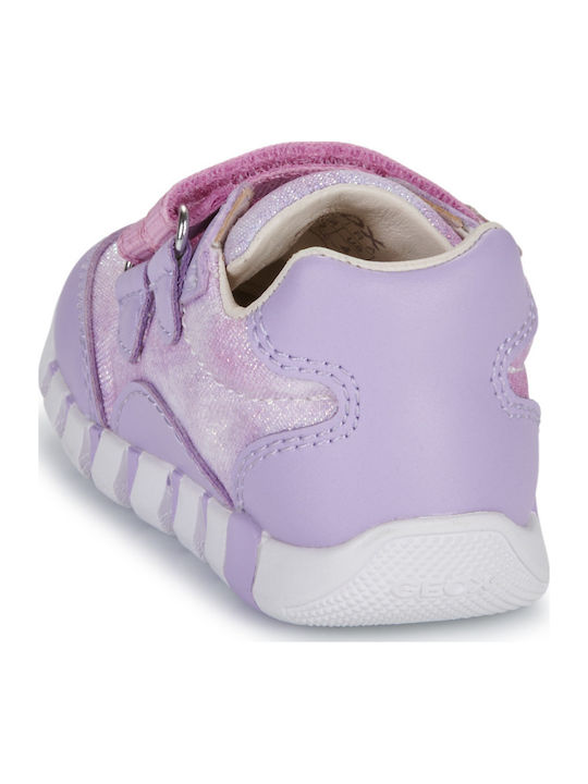 Kids Sneakers Anatomic with Hoop & Loop Closure Purple