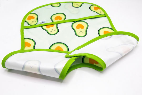 Baby Jem Bib Fabric with Pocket Avocado