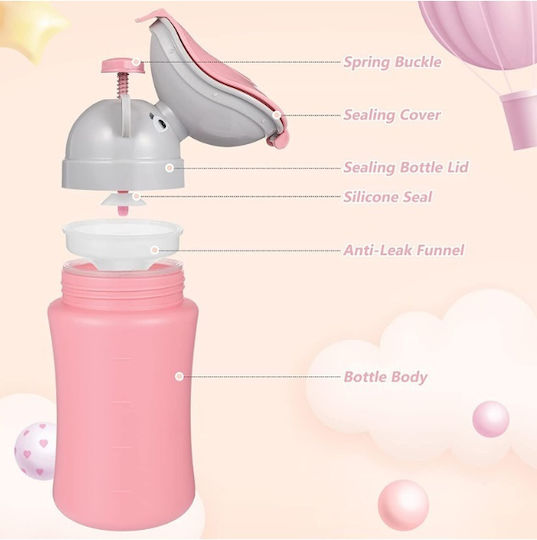 Little Mom Potty Portabil cu Capac Roz