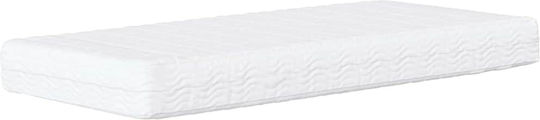 Single Wooden Bed Turquoise with Slats and Mattress 100x200cm