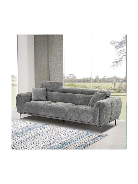 Dreisitzer Sofa Dunkelgrau 220x94x90cm E9509,32