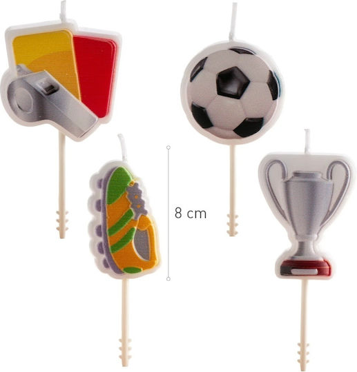 Football Kerzen Set 4 Stück Dekora