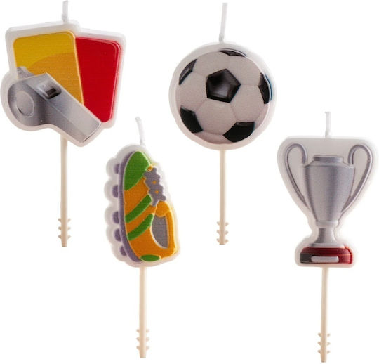 Football Kerzen Set 4 Stück Dekora