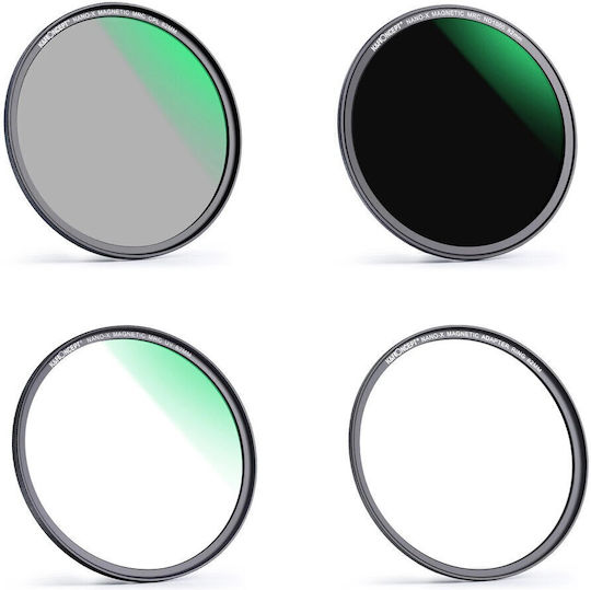 K&F Concept Objektivfilter Bausatz 52mm MC UV CPL ND1000 Magnetring Schwarz