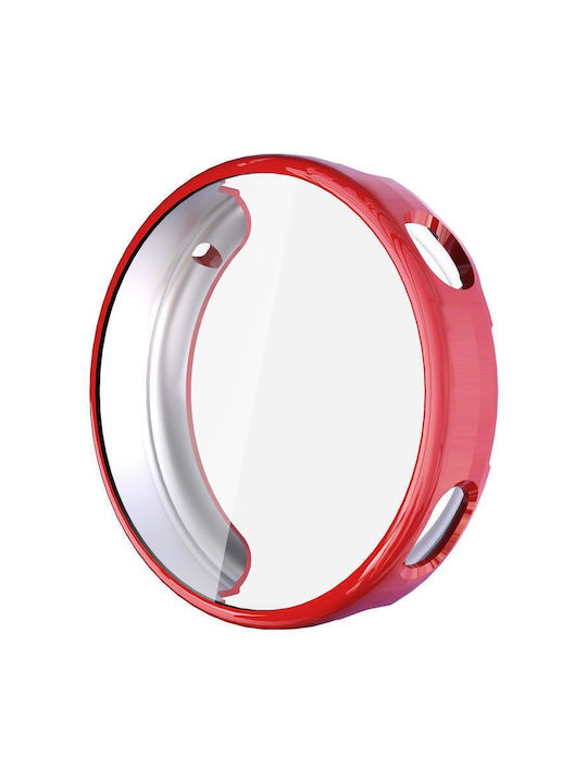 Tempered Film Integrated Silicone Case with Glass in Red color for Huawei Watch GT 6 41mm