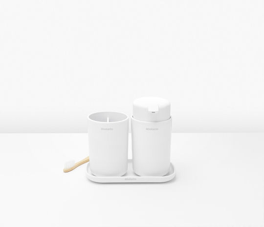 Brabantia Σετ Αξεσουάρ Μπάνιου Πλαστικό Λευκό 3τμχ