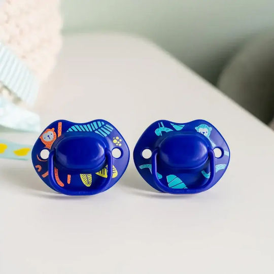 Tommee Tippee Moda Πιπίλες Σιλικόνης Jungle Blue για 6-18 μηνών 2τμχ