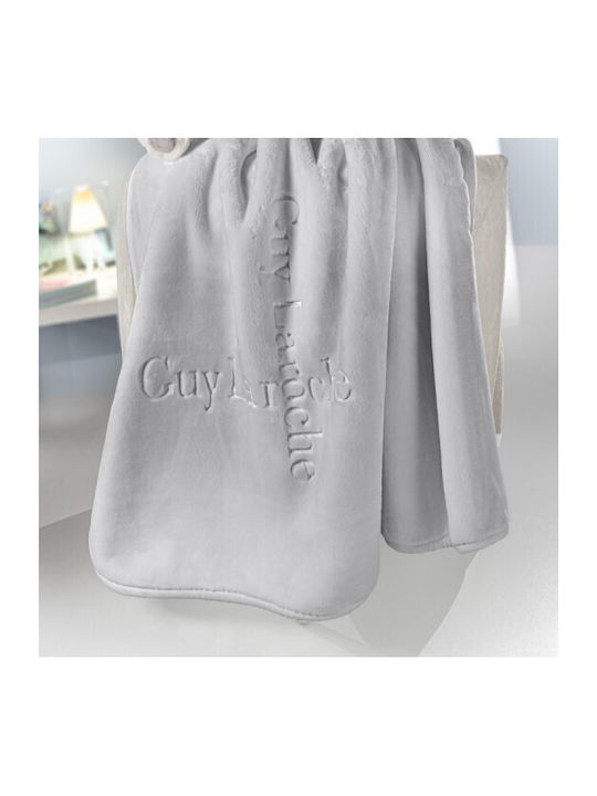Guy Laroche Babydecke Kinderbett Samt Grau Silver 110x140cm