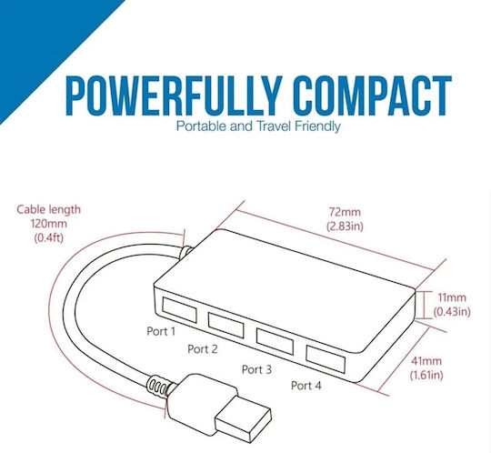 Usb 4in1 Docking Station – 4x Usb 3.0 Skyddar Innovation Ultra Rapid Transfer Plug Play Quantumnode H15 Set Stickere Negru
