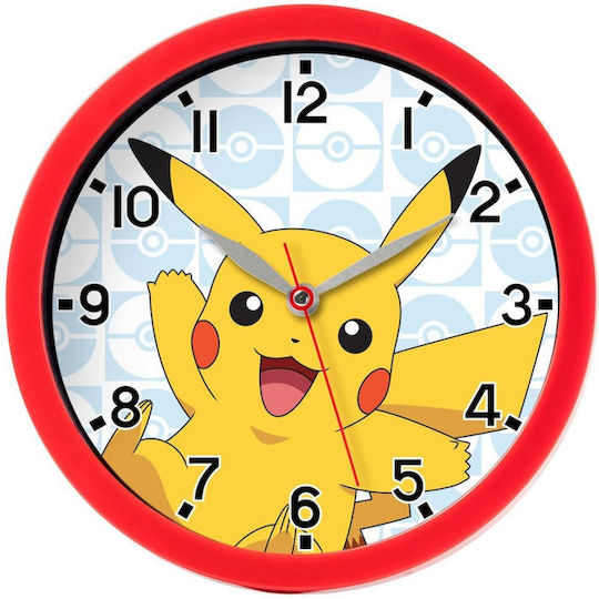 Kids Licensing Ceas de Perete pentru Copii Pokémon Lemn 25εκ.