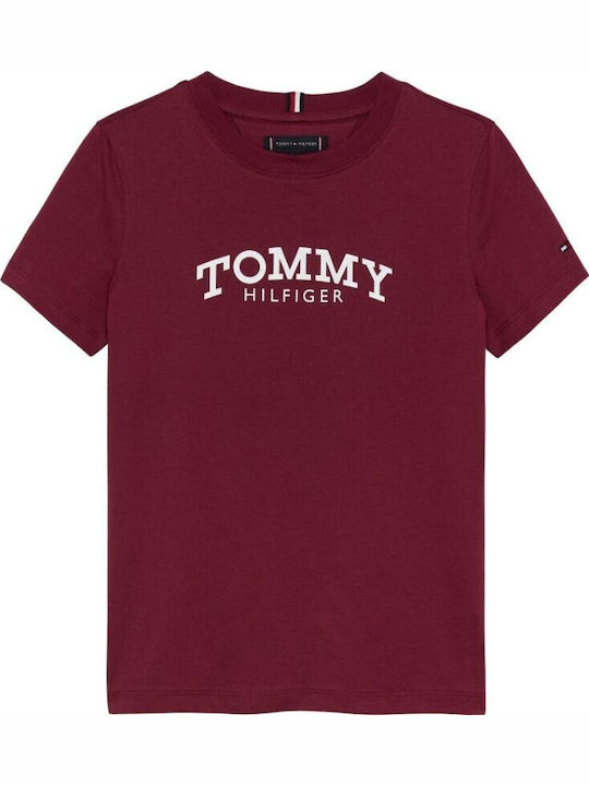 Παιδικό T-shirt Μπορντω Tommy