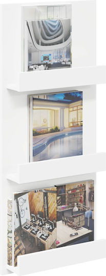 vidaXL Zeitschriftenständer Weiß 51x11x102cm 1Stück