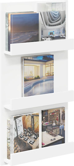 vidaXL Zeitschriftenständer Weiß 51x11x102cm 1Stück