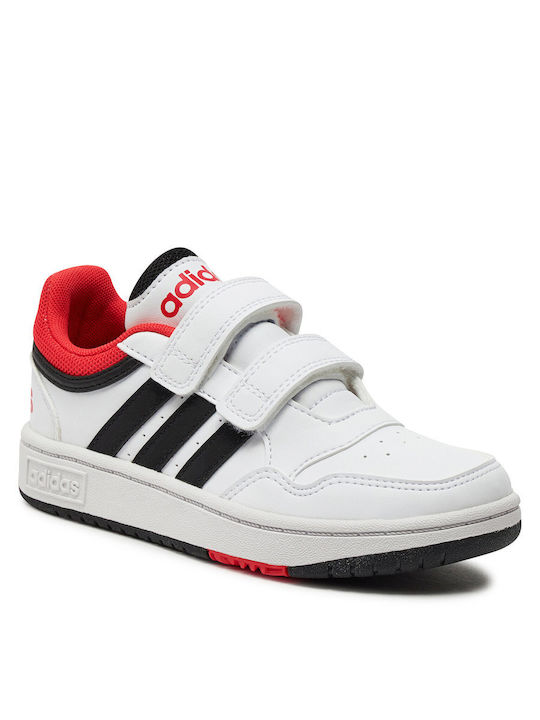 Hoops 3.0 CF Incaltaminte Sport Copii Baschet Cu Închidere Hoop & Loop Albă