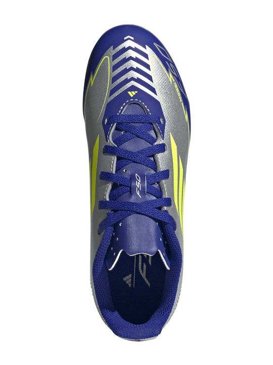 F50 CLUB Kids Molded Soccer Shoes Silver
