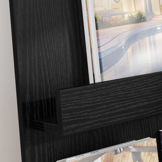 vidaXL Θήκη Περιοδικών Μαύρη 51x11x102εκ.