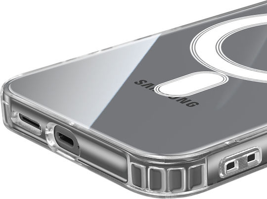 Swissten Reinforced Magsafe Case Galaxy S25 Plus Model Magstick Clear Jelly Sienna