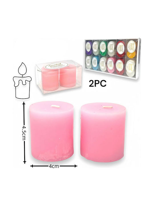 Christmas Purple Candle 4.5x4cm 2pcs