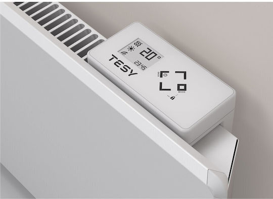 Tesy Konvektorheizung Wand 1400W mit elektronischem Thermostat und WiFi Weiß