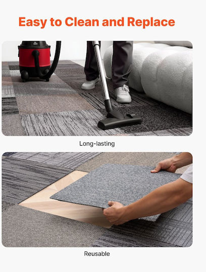 Vevor Set Plastic Floor with 24 Tiles 6mm L50.8cmxW50.8cm