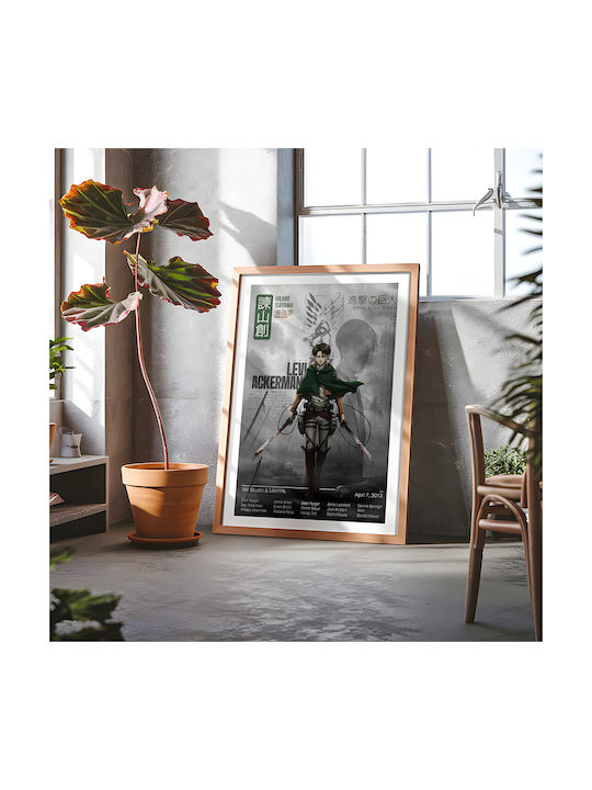Poster Attack On Titan Levi Ackerman An159 21cm X 30cm