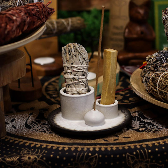 Ceramic Holder 3 in 1 Burning Palo Santo Incense Stick Home Fragrance