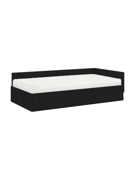 vidaXL Einzelbett Holzgrün mit Lattenrost & Matratze 94x200cm