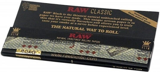 Raw Cigarette Rolling Papers Slim King Size 32 sheets 50pcs