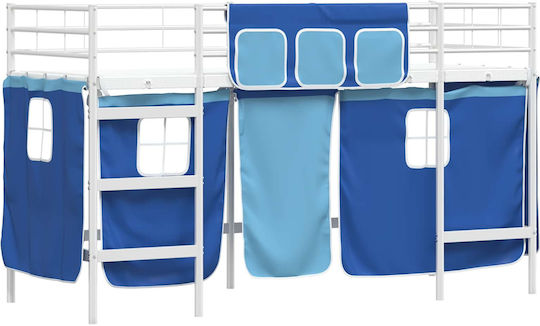 Kinderbett Hochbett Einzeln Weiß für Matratze 90x190cm