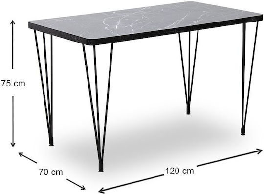 Τραπεζαρία με 4 Καρέκλες 70x120εκ.