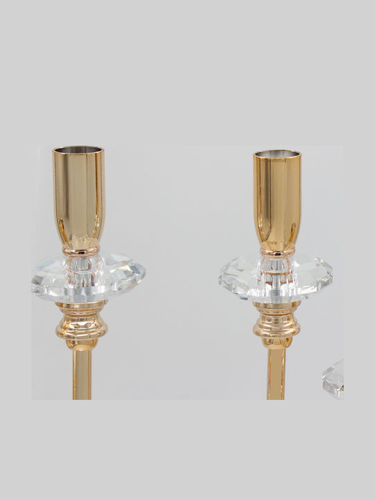 Keskor Candle Holder Metal in Gold Color 26x48x11.5cm 1pcs