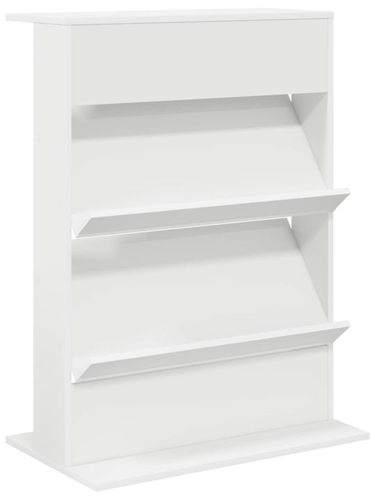 vidaXL PU Magazine Rack White 70x41x96cm