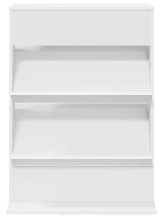 vidaXL PU Magazine Rack White 70x41x96cm