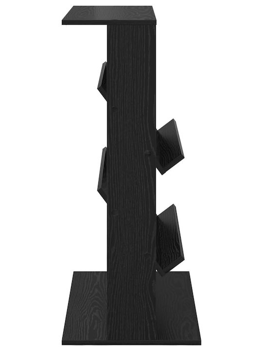 vidaXL PU Magazine Rack Black 70x41x96cm