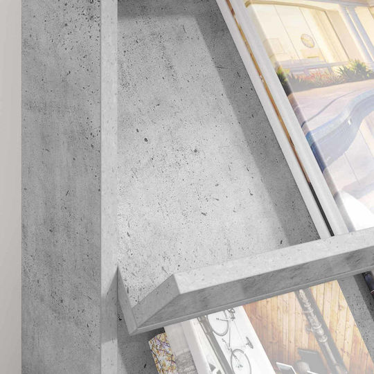 vidaXL PU Magazine Rack Gray 70x41x156cm