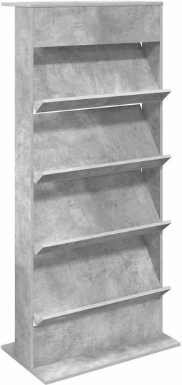 vidaXL PU Magazine Rack Gray 70x41x156cm