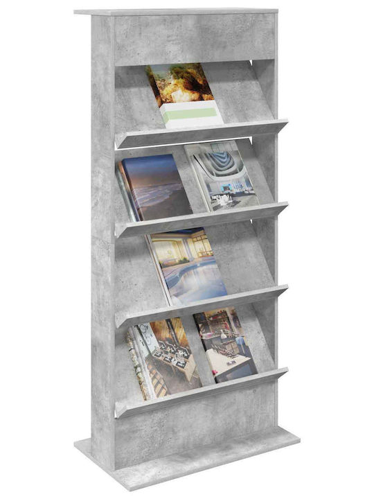 vidaXL Стойка за списания Сив 70x41x156бр 1бр