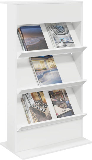 vidaXL Zeitschriftenständer Weiß 70x41x126cm 1Stück
